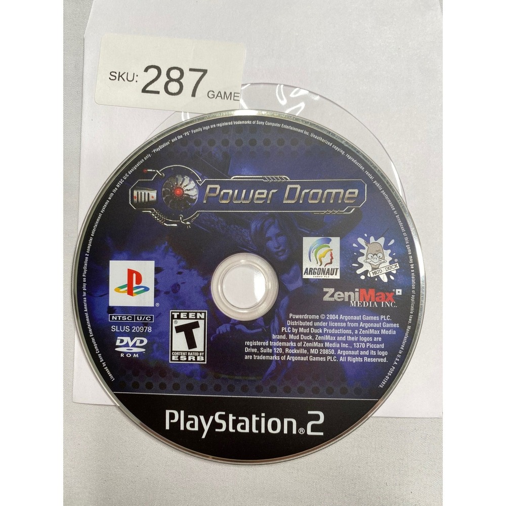 Powerdrome Sony PlayStation 2 PS2 Game Disc